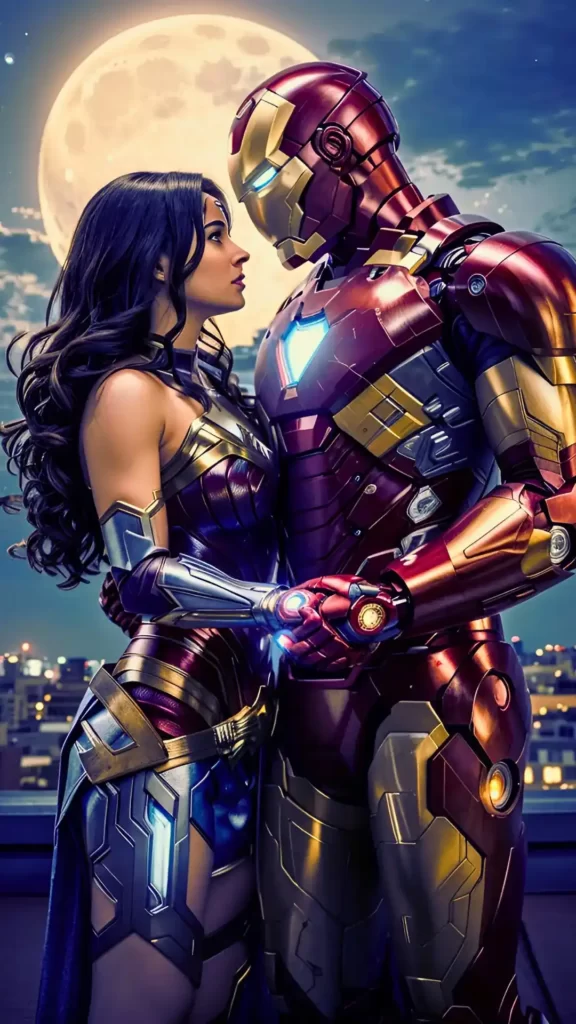 iron man and wonder woman together in love